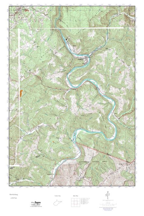 MyTopo Rowlesburg, West Virginia USGS Quad Topo Map