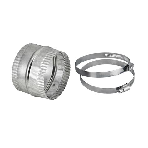 Lambro 4-in Dia Crimped Galvanized Steel Flexible Duct Connector in the Flexible Duct Connectors ...