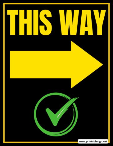 This Way Sign | FREE Download