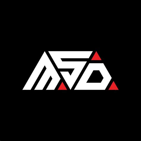 MSD triangle letter logo design with triangle shape. MSD triangle logo ...