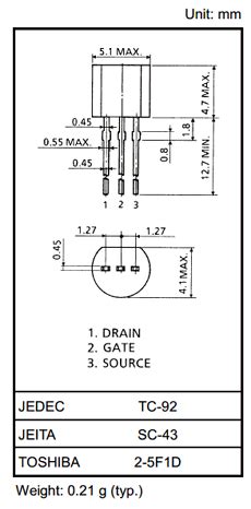 K170 Datasheet PDF - N-ch, 40V, MOSFET, TO-92, 2SK170