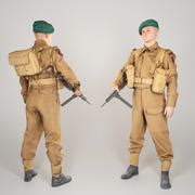 British commando character from World War 2 40 3D Model $20 - .ztl - Free3D