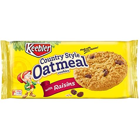 Keebler Country Style Oatmeal With Raisins Cookies 10.1 Oz (Pack Of 12 ...