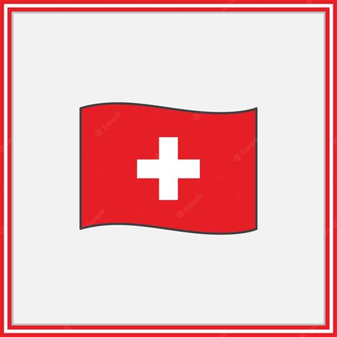 Premium Vector | Switzerland flag cartoon vector illustration flag of switzerland flat icon ...