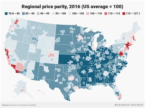 The most and least expensive places to live in America - Business Insider