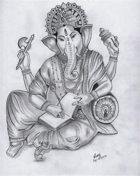 Lord Ganesha Pencil Sketch | Lord Ganesha Pencil Art | Lord Ganesha ...