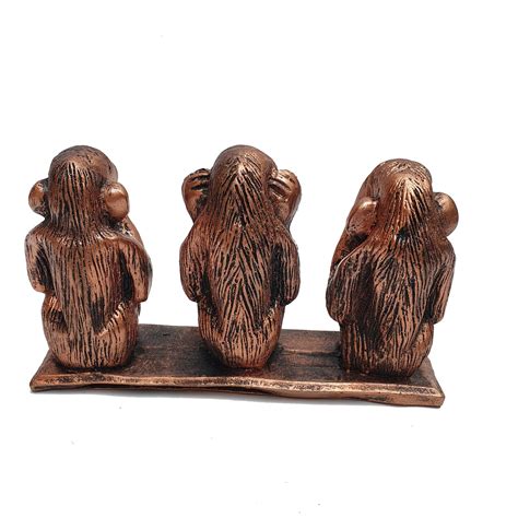 Three Wise Monkeys Statue 3 Monkey Idol see No Evil | Etsy