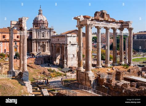 The Roman Forum, a landmark site with the ruins of ancient government Stock Photo: 73921506 - Alamy