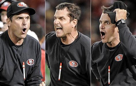 NFL Week 7 in Photos: 49ers coach Jim Harbaugh uses every muscle in his ...