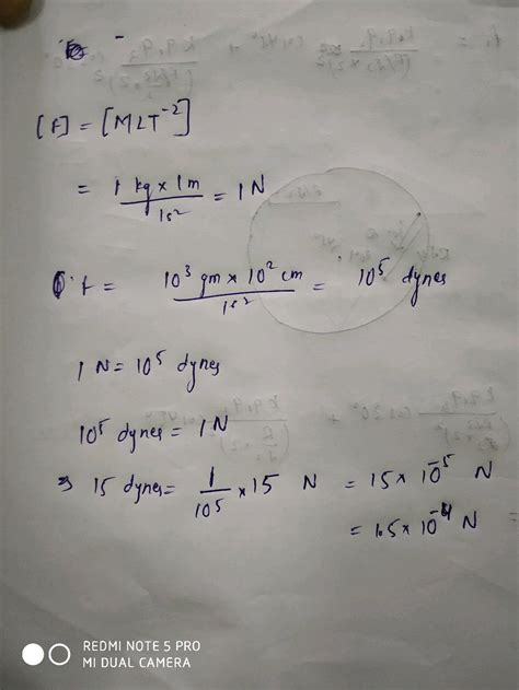 Using Dimensional analysis convert newton into dyne.