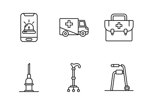 Nursing Home Vector Icon Set 17463480 Vector Art at Vecteezy