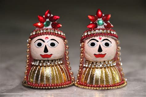 Buy AMP Lord Riddhi Siddhi Ganpati's Wife Idol for Home Temple, Navaratri, Diwali, Home ...