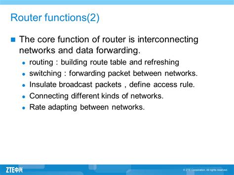 Router Function – Telegraph