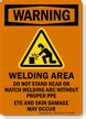 Designated Welding Area, Use Caution Sign, SKU: S-7679 - MySafetySign.com