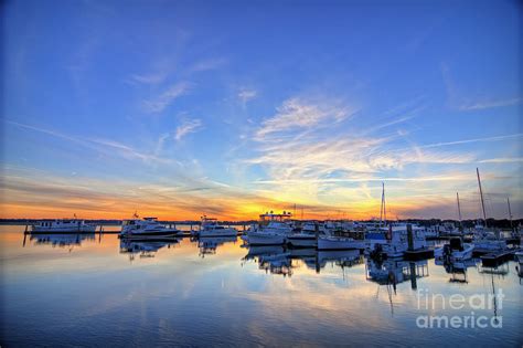 Marina At Sunset Photograph by John Wollwerth - Fine Art America