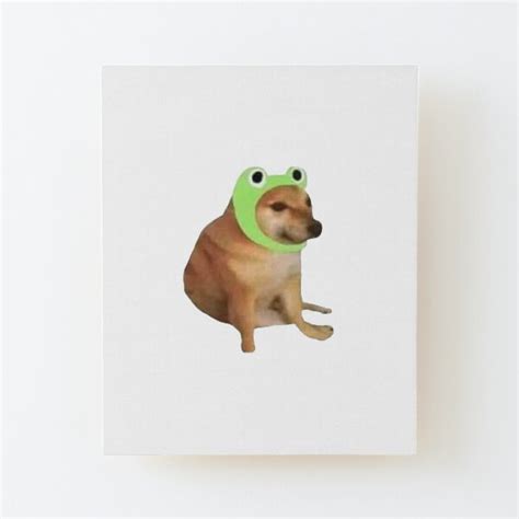 "cheems with frog hat" Mounted Print for Sale by ProyectoPhoenic ...