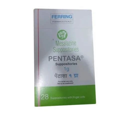 Ferring 1g Pentasa Mesalazine Suppositories, Packaging Type: Box at Rs ...