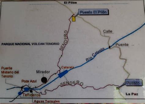 Parque Nacional Volcan Tenorio Map