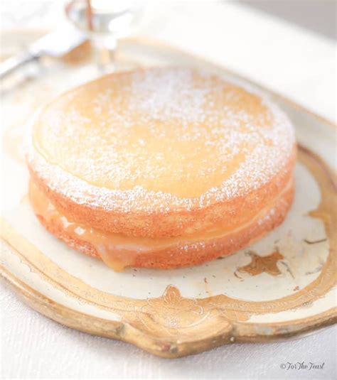 Victoria Sponge Cake with Lemon Curd for Afternoon Tea