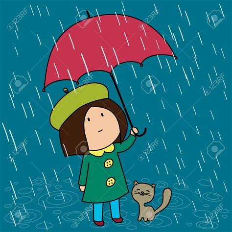 Rainy Day Cartoon Stock Vector Illustration And Royalty Free Rainy Day Cartoon Clipart | Art ...