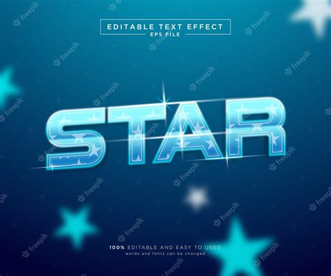 Premium Vector | Star text effect with graphic style and editable