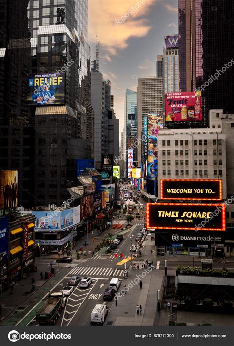 Times Square New York Usa September 2023 High Angle Vertical – Stock Editorial Photo ...