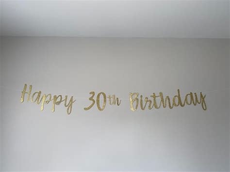 Happy 30th Birthday Banner Personalized Happy 30th Birthday - Etsy