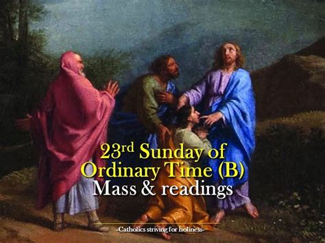 23rd Sunday Ordinary Time B Archives - Catholics Striving For Holiness