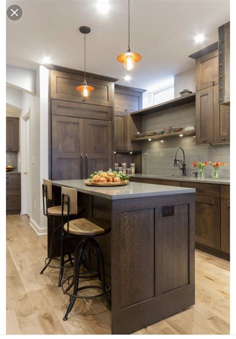 Grey Kitchen With Light Brown Cabinets - Kitchen Interior Design Ideas