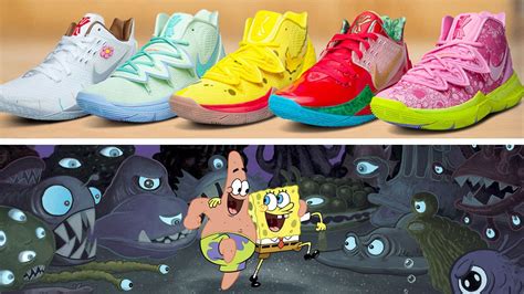 Kyrie Irving Unveiled His “SpongeBob SquarePants” Line of Nike Sneakers ...