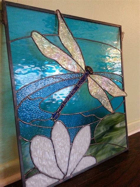 2016- Stained Glass Dragonfly Panel Made By K. Cannon Dragonfly Stained Glass, Mosaic Stained ...