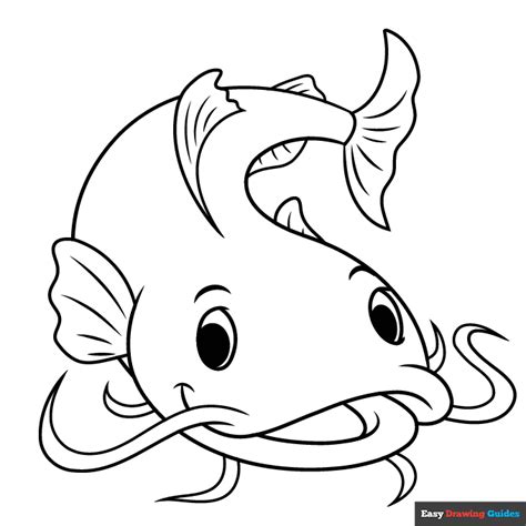 Catfish Coloring Page | Easy Drawing Guides