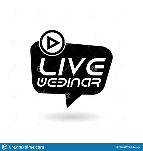 Live Webinar Icon with Shadow Stock Vector - Illustration of broadcasting, abstract: 234552974