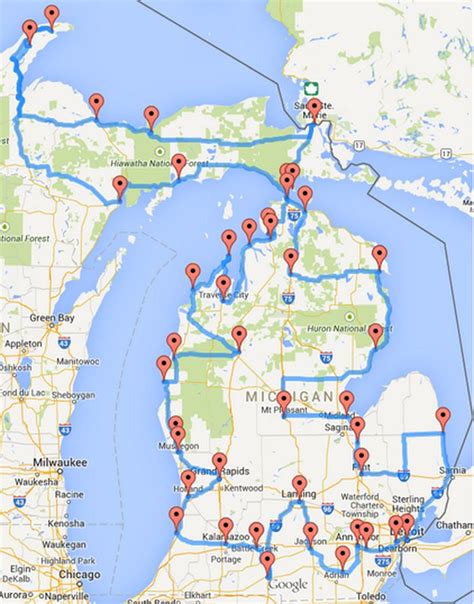 Michigan Road Trip Map: Explore the Best of Michigan's Communities