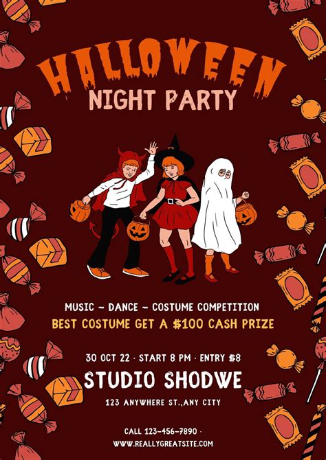 Halloween Costume Contest Flyer Template