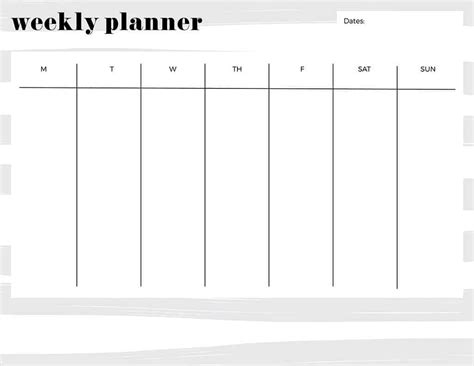 Paper Printable Weekly Planner Calendar Paper & Party Supplies ...