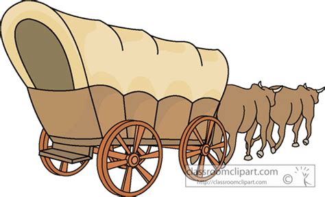 History Clipart- covered_wagon_12 - Classroom Clipart