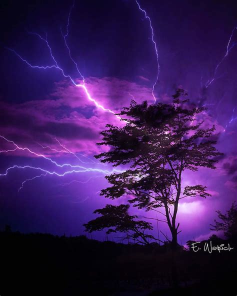 Purple Sky Lightning Photography Print Pink Lightning Art - Etsy