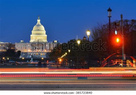 Washington Dc Night Us Capitol Building Stock Photo 385723840 ...