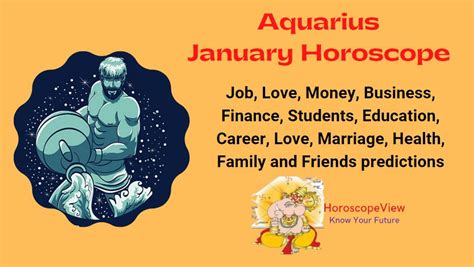 Aquarius January 2023 Horoscope Health, Money & Love