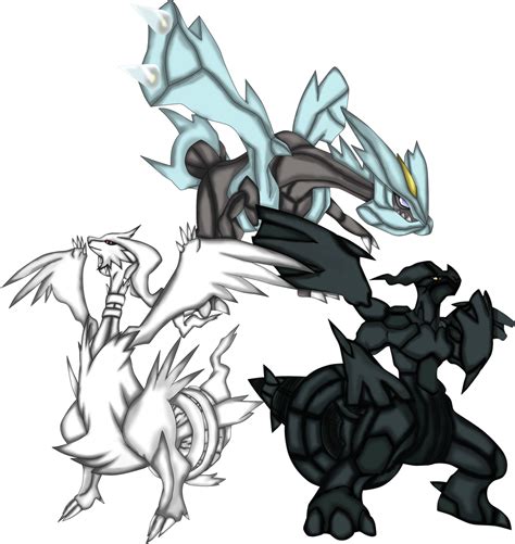 Kyurem,Reshiram&Zekrom by JacksonKeller on DeviantArt