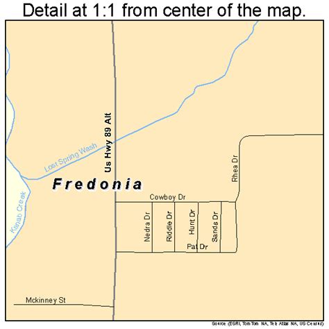 Fredonia Arizona Street Map 0425720