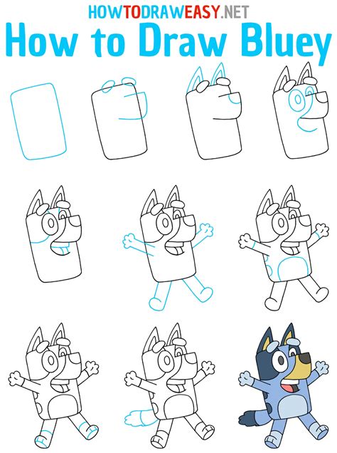 How to Draw Bluey - Draw for Kids