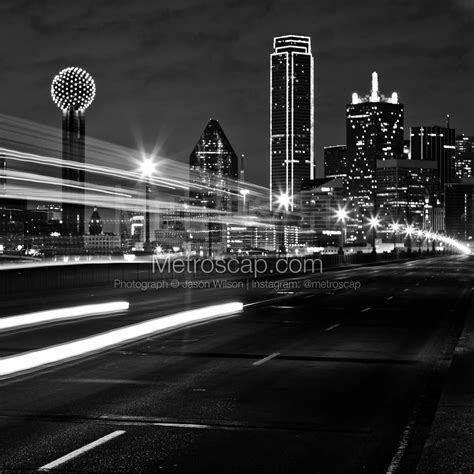 The Dallas Skyline black and white Pictures