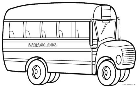 Printable School Bus Coloring Page For Kids | Cool2bKids