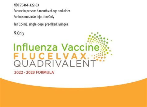 Flucelvax 2022-2023 Influenza Vaccine PFS Quad 6 Mo+, 10/Bx | Dealmed ...