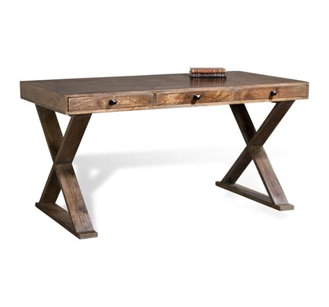 Salers Contemporary French Gray Solid Wood Writing Desk