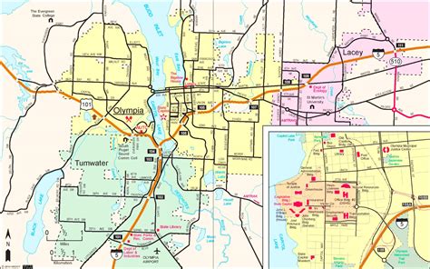 Olympia area road map