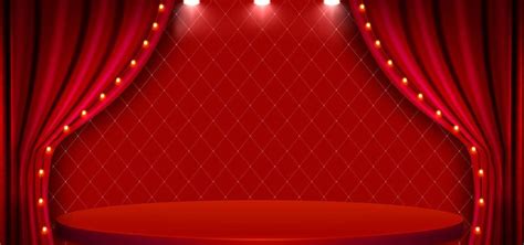 รูปRed Curtain Spotlight Stage, Background Material, Material, Stageภาพพื้นหลังสำหรับการดาวน์ ...