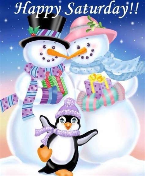 Penguin Snowman Happy Saturday Pictures, Photos, and Images for Facebook, Tumblr, Pinterest, and ...